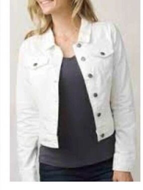 Prana distressed denim jacket size S